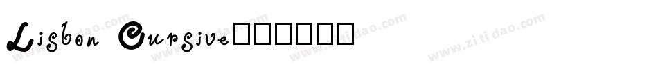 Lisbon Cursive字体转换